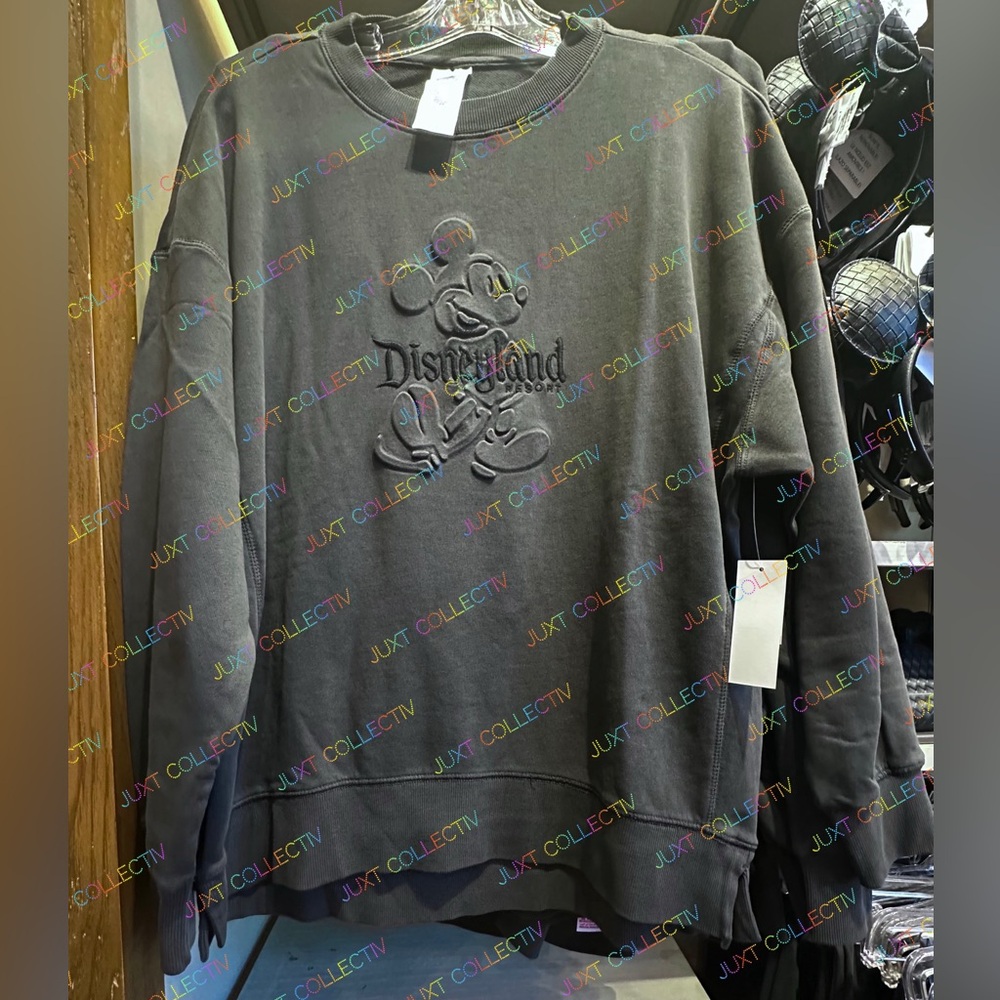 NWT Disneyland Mickey Mouse Charcoal Gray Sweater